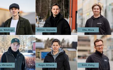Årets finalister i SM för unga plåtslagare.
