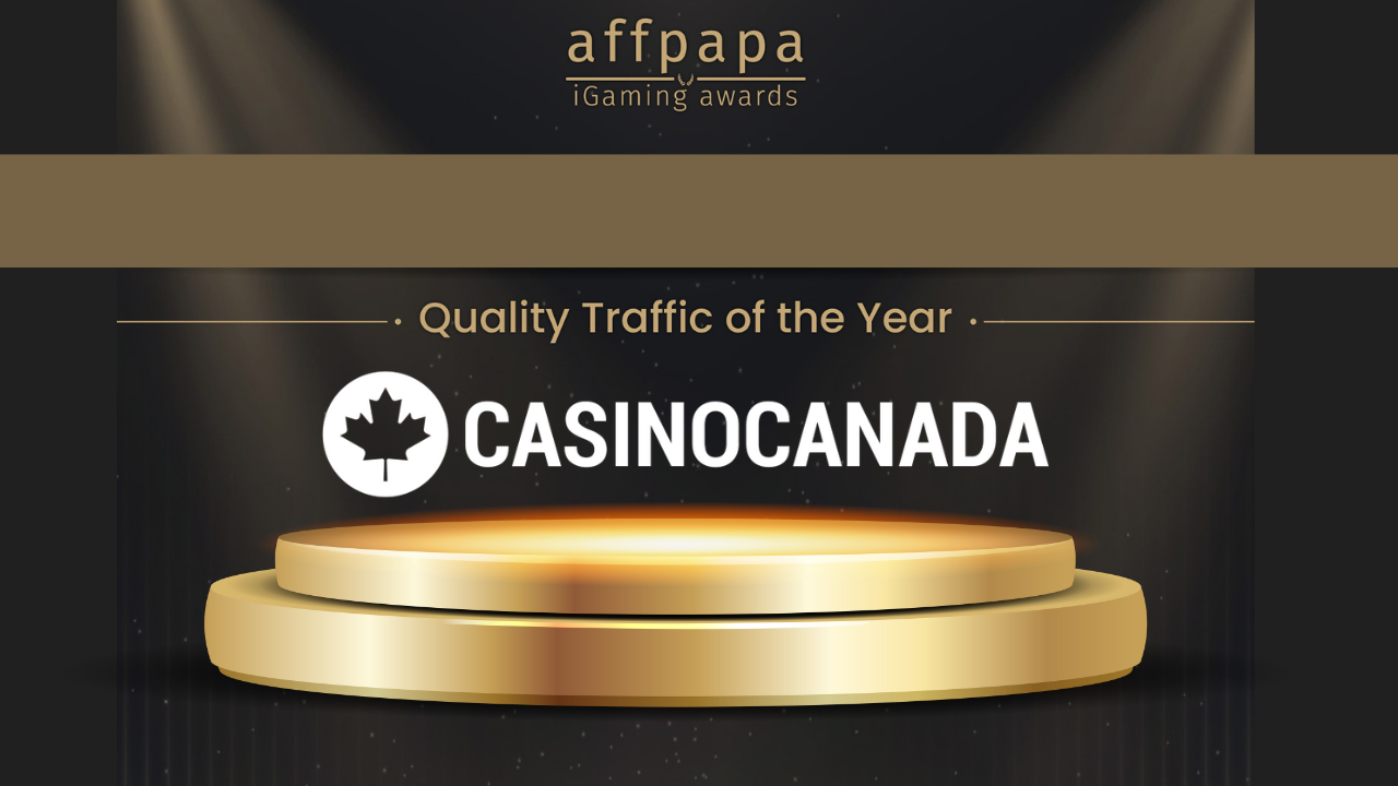CasinoCanada is shortlisted at The AffPapa iGaming Awards 2024 as Quality Traffic of the year