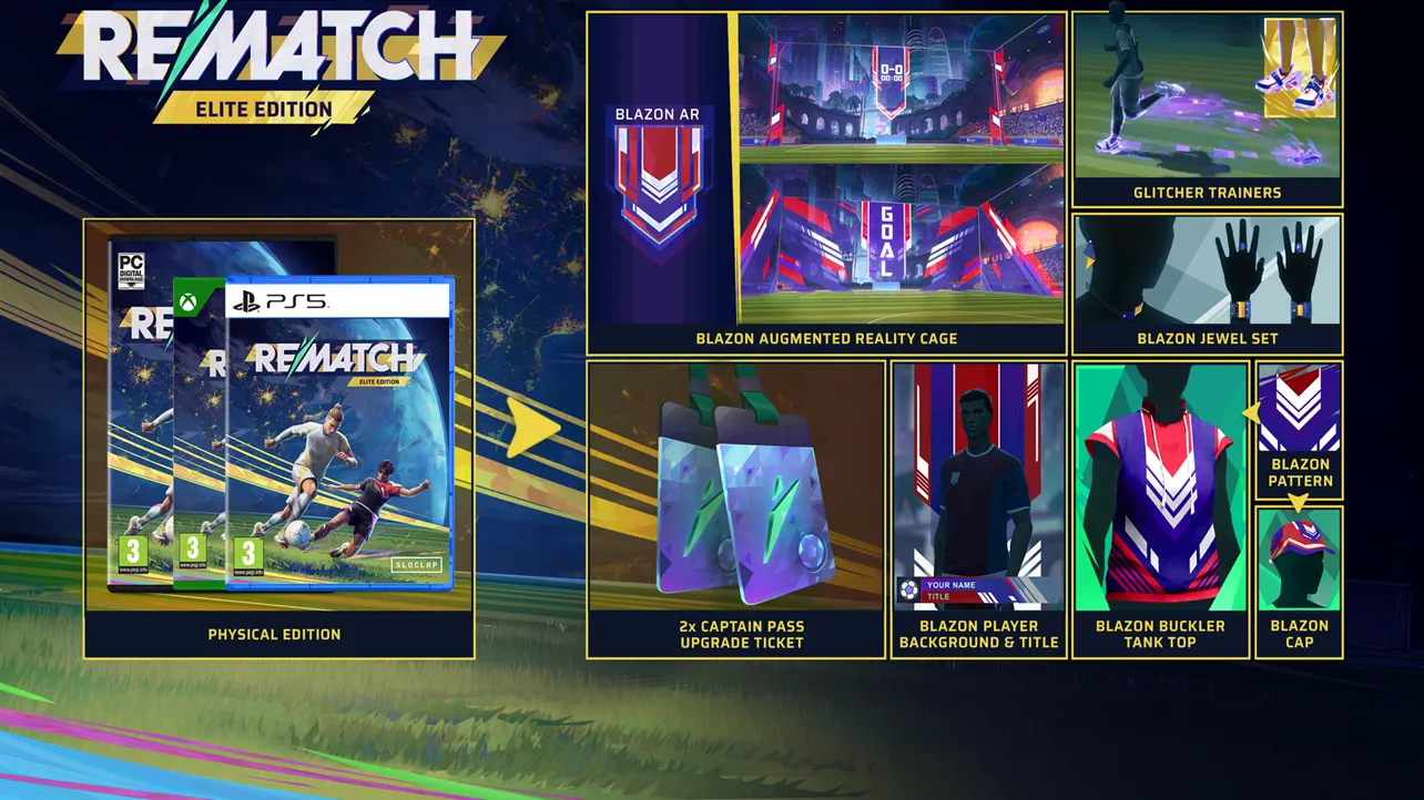 THE ULTIMATE COMPETITION IS NOW AT YOUR FINGERTIPS, REMATCH: ELITE EDITION PHYSICAL RELEASE HITS STORE SHELVES TODAY