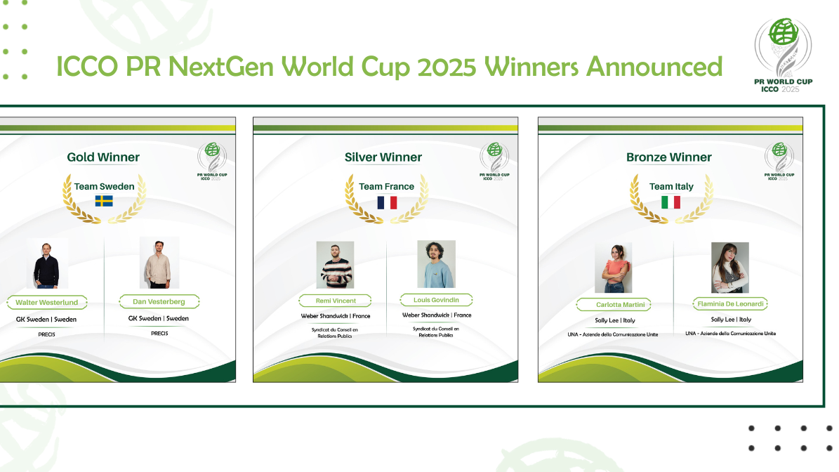 ICCO Announces Winners of the ICCO NextGen PR World Cup 2025