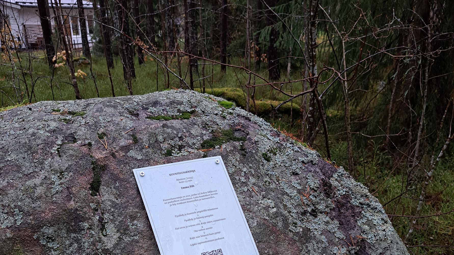 Ääniteos Espoon Karakalliossa pohtii oman olemisen kysymyksiä ja suhdettamme eri ympäristöihin