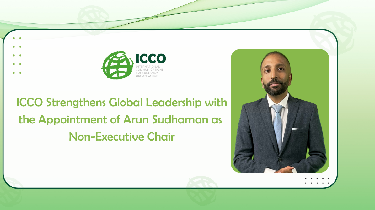 ICCO Strengthens Global Leadership with Appointment of Arun Sudhaman as Non-Executive Chair