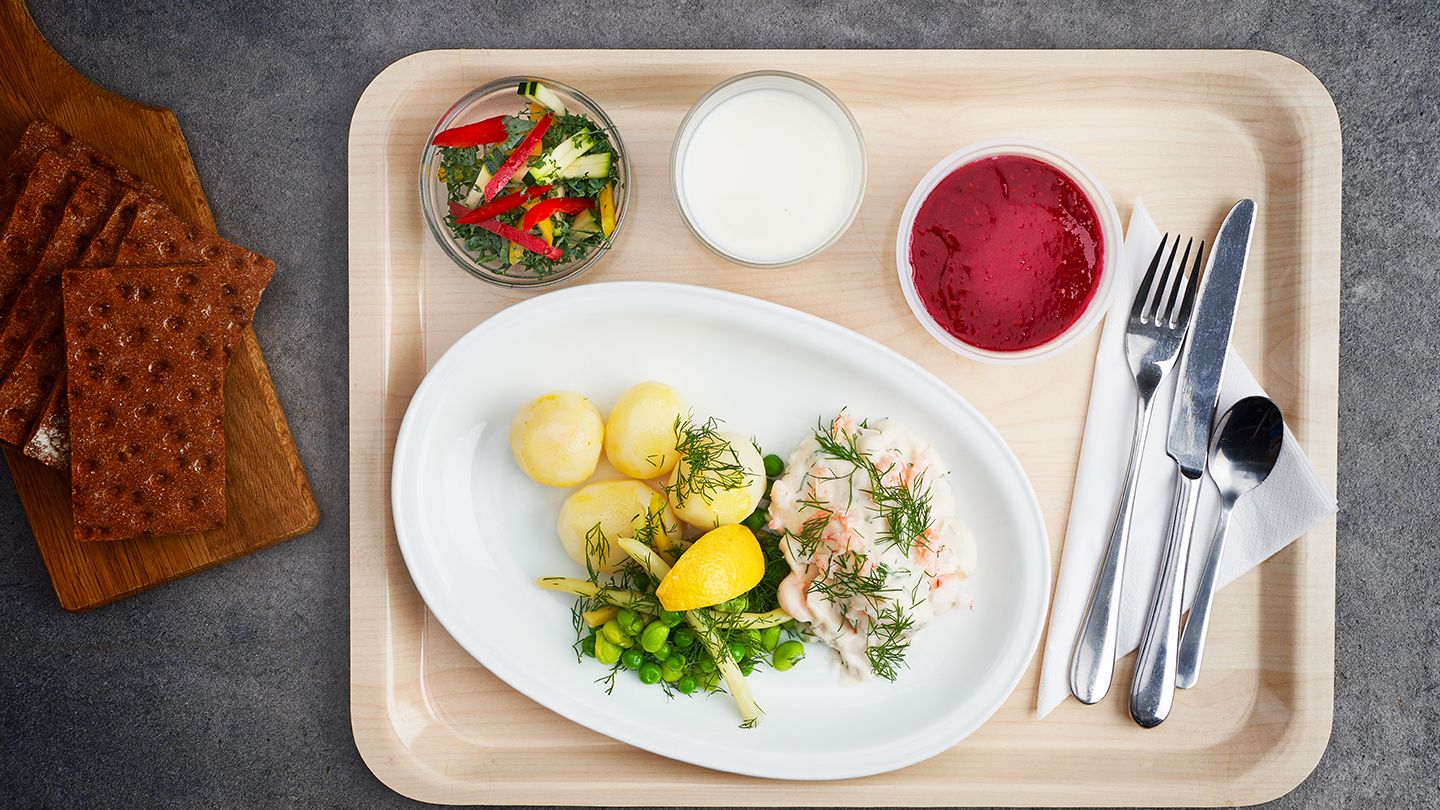 Bild på patientmat från Medirest/Compass Group.