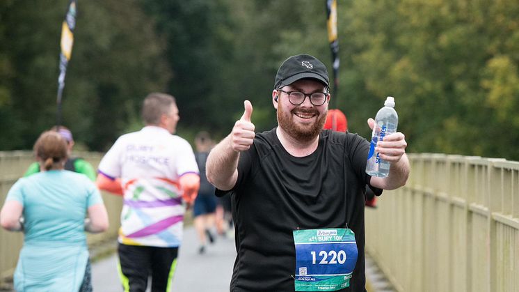 Council leader Eamonn O'Brien taking part in the race