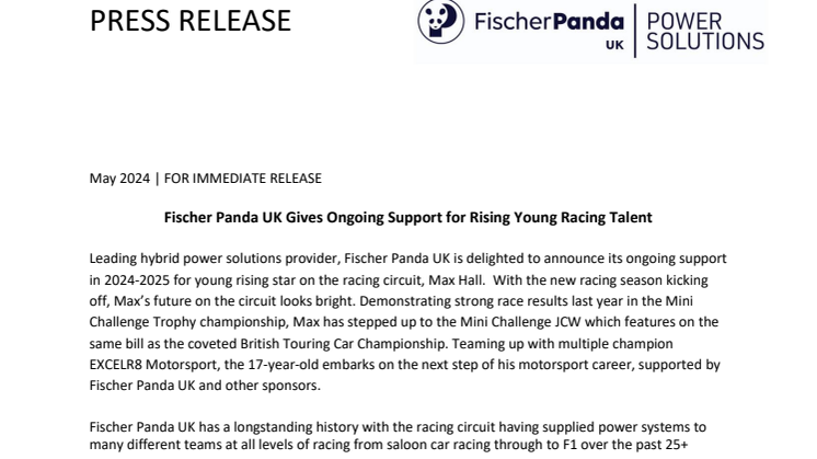 Fischer Panda UK Max Hall Sponsorship .pdf