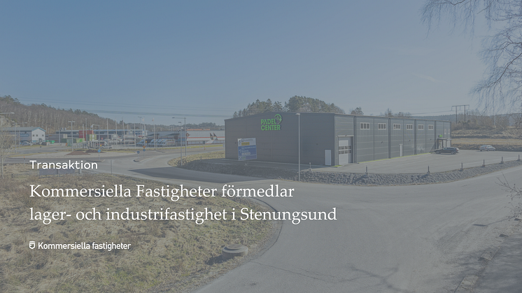 Kommersiella Fastigheter förmedlar lager- och industrifastighet i Stenungsund