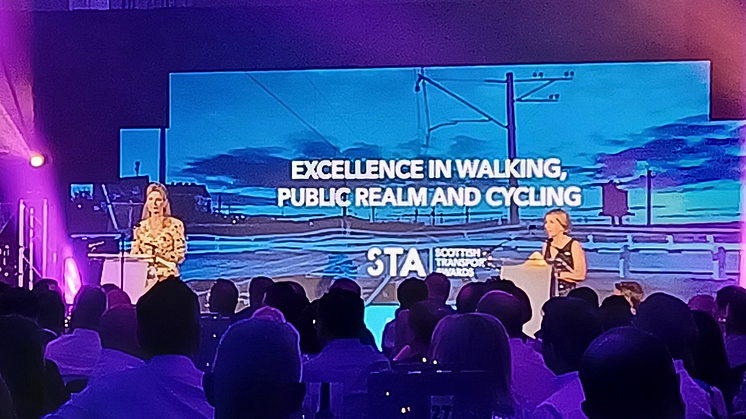 Awards night: ng homes received a commendation at Scottish Transport Awards (Excellence in Walking, Public Realm and Cycling)
