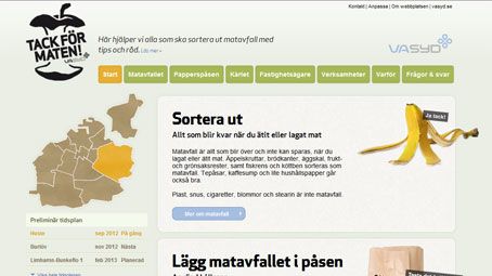 VA SYD lanserar ny webbplats - "Tack för maten"