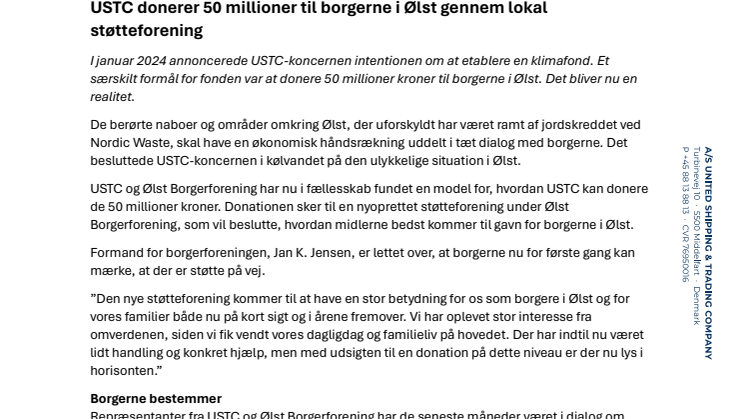 PM_USTC donerer 50 mio til Ølst gennem støtteforening_final.pdf