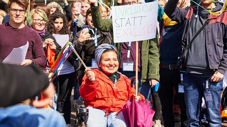 Zum Protesttag am 5. Mai: Aktion Mensch fördert deutschlandweit Aktionen und Veranstaltungen, die sich für die Rechte von Menschen mit Behinderung stark machen / Fotocredits: Aktion Mensch/ Anna Spindelndreier