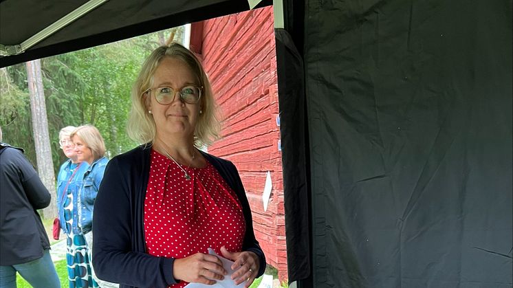 Sara Hedkvist, enhetschef Hälso- och sjukvård, sitter med i socialtjänstens kompetensförsörjningsgrupp och var en av arrangörerna. Foto: Helene Markström