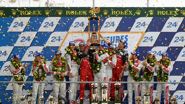 Historisk trippelseger för Audi på Le Mans