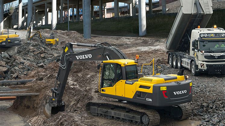 Volvo D-seriens medeltunga grävmaskiner är skapade för effektivitet