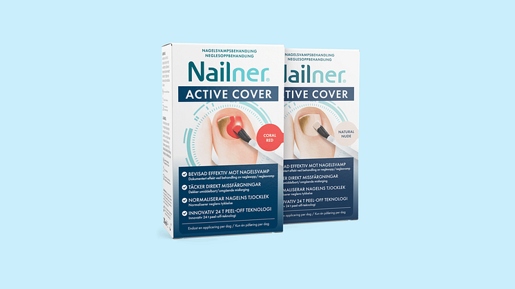 Sommarfina fötter! Nailner Active Cover ger snygga naglar samtidigt som du behandlar nagelsvampen 