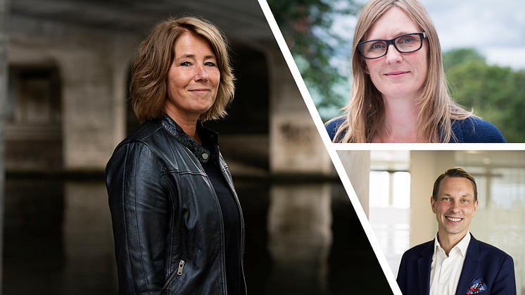 Från vänster: Johanna Frelin - vd, Mari-Louise Persson - Miljö- och energichef samt Christian Bengtzelius, föreningschef