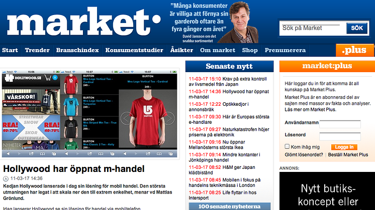 "Hollywood har öppnat m-handel" - market.se