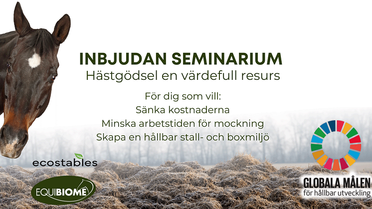 Seminarium - Hästgödsel en värdefull resurs