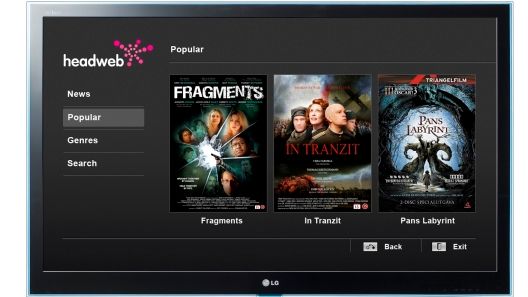 Den prisvindende filmtjeneste Headweb findes nu i LG Smart TV