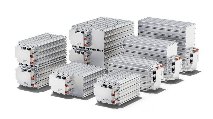 Eleo’s lineup of battery packs for off-highway applications.