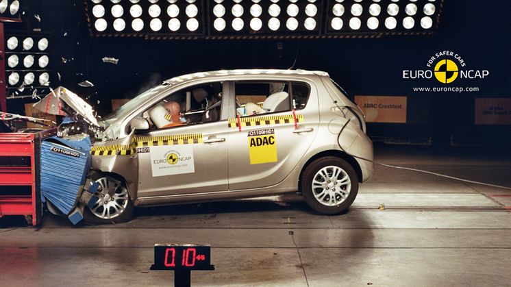 HYUNDAI i20 LEDER KLASSEN MED FEMSTJÄRNIGT RESULTAT I Euro NCAP