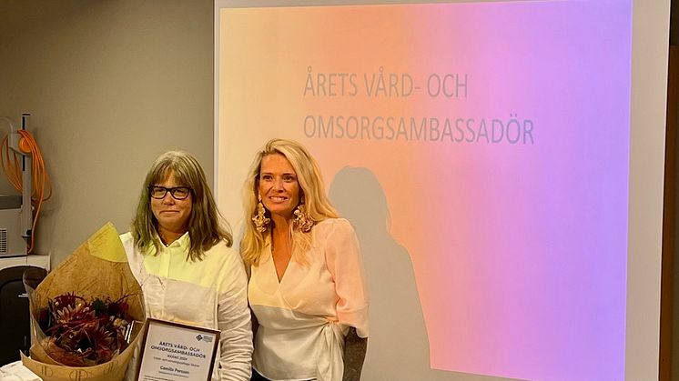 Camilla Persson, stödassistent på en daglig verksamhet i Eslövs kommun och Petra Douhane, regional processledare, Vård- och omsorgscollege Skåne 