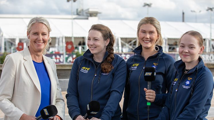  Renée Claesson-Ribring, Alicia Ortstad och Pam Svane nya ryttare i ATG Talang Paradressyr. Foto Mia Nilsson.