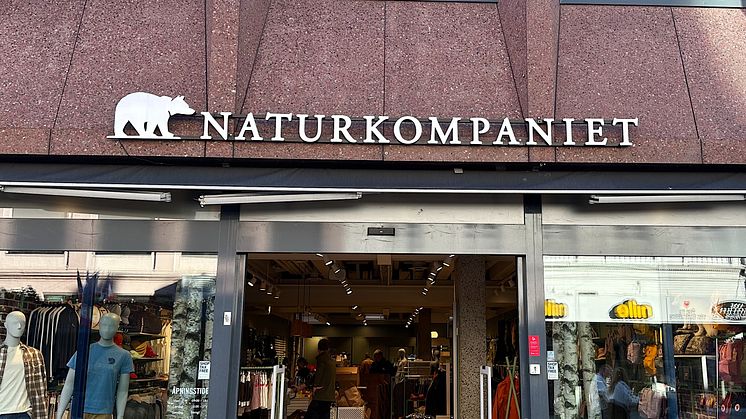 Fasaden til Naturkompaniet i Kristiansands sentrum.