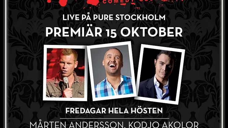 RAW Comedy Club gör klubb-comeback på PURE Stockholm