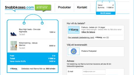 Klarna och Panagora i samarbete - presenterar ny demobutik för snabbkassa