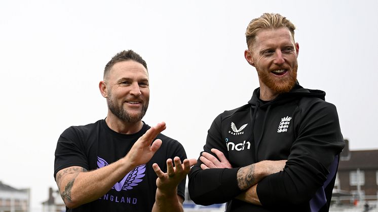 England Men's Test Captain Ben Stokes (right) and Head Coach Brendon McCullum (Getty Images)