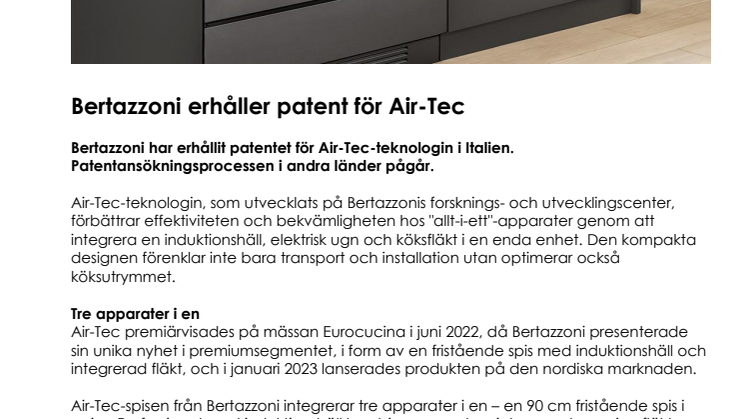 Bertazzoni erhåller patent för Air-Tec.pdf