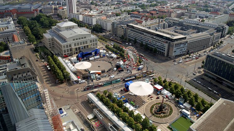 Fan Zone Augustusplatz - Aufbau