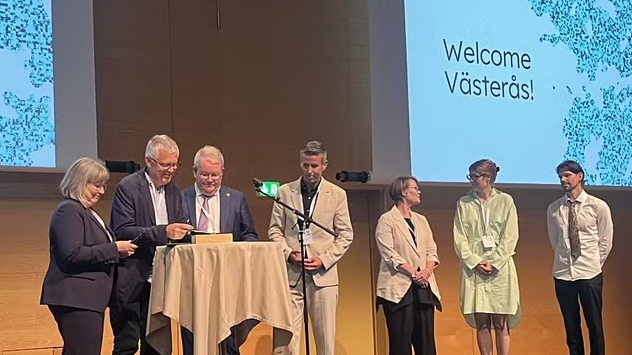 Representanter från ICORN och Västerås stad möttes i Köpenhamn för att underteckna avtalet om att Västerås ska bli en fristad.