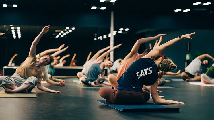 SATS opplever sterk vekst i besøk på gruppetimer, spesielt innen HIIT, yoga og pilates. Foto: SATS