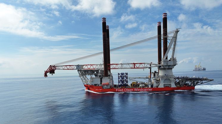 Jack-up vessel Blue Wind to transport & install monopile foundations for the Offshore Wind Farm construction market in Taiwan.