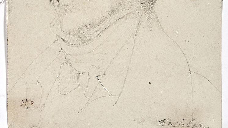 Albert Küchler- Portræt af H.C. Andersen (1805-1875), 1834. Signeret. Bly på papir. 11 x 8 cm.jpg