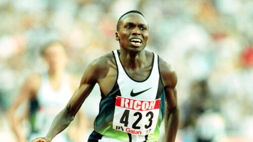 Wilson Kipketer på Stockholms Stadion i juli 1997 - foto Bildbyrån