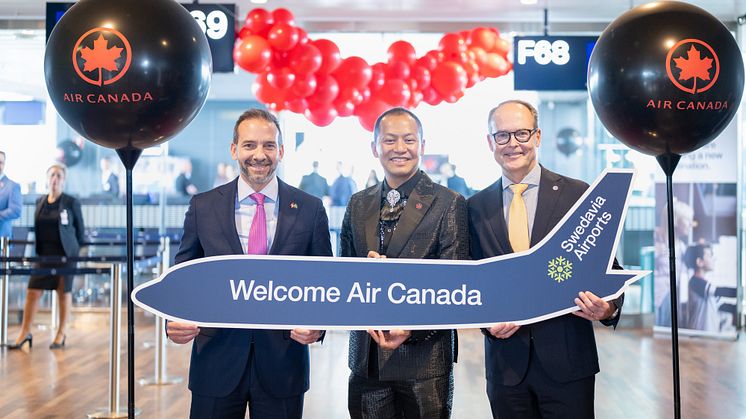 Air Canada has established itself at Stockholm Arlanda Airport with the inauguration of the new routes to Toronto and Montreal 