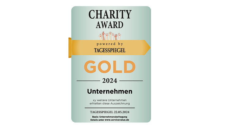 61 Unternehmen mit „Charity Award“ ausgezeichnet