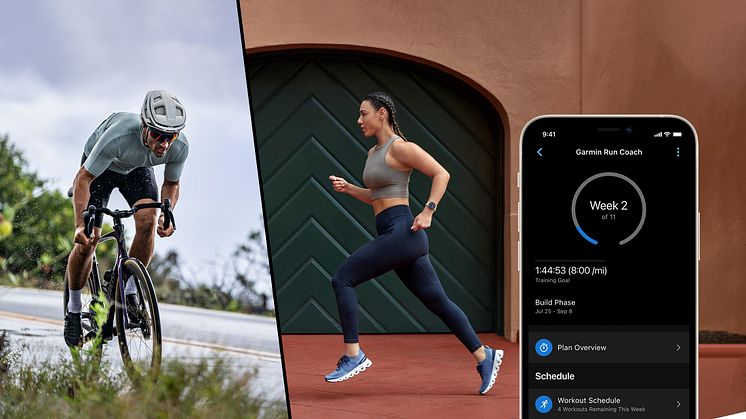 Träna med Garmin Coach! Dessutom släpper Garmin en ny funktionsuppdatering för smartwatches och cykeldatorer som inkluderar Garmin Share och ännu mer