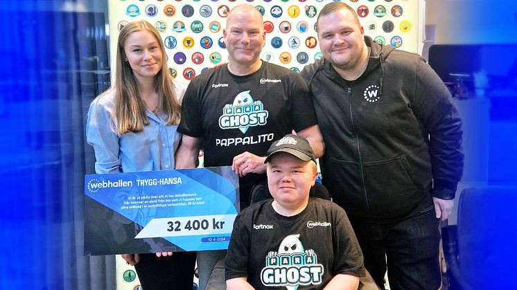 Webhallen och Trygg Hansa donerar 32 400 kr till PARA Esports 