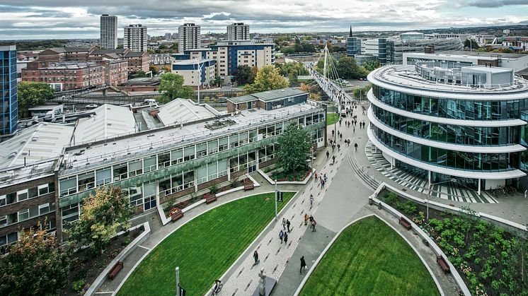 Northumbria University's City Campus in Newcastle upon Tyne.