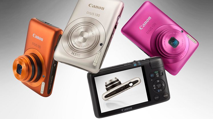 Canon introducerar nya eleganta IXUS 130 och IXUS 105 - avancerade funktioner i tunn och elegant design