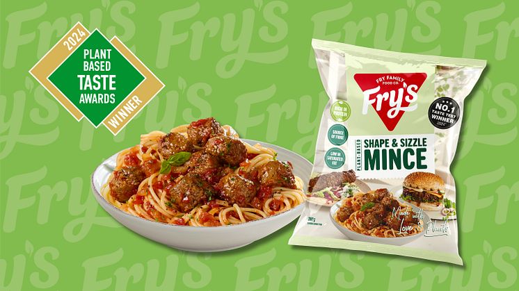 Fry’s Shape & Sizzle Mince wins Best Plant-Based Mince in the Plant-Based Taste Awards