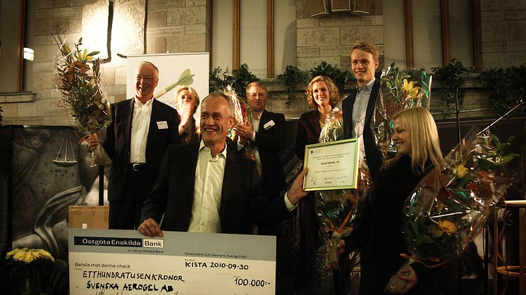 Svenska Aerogel utsågs till Cleantech Company of the Year 2010 vid Stockholm Cleantech Venture Day