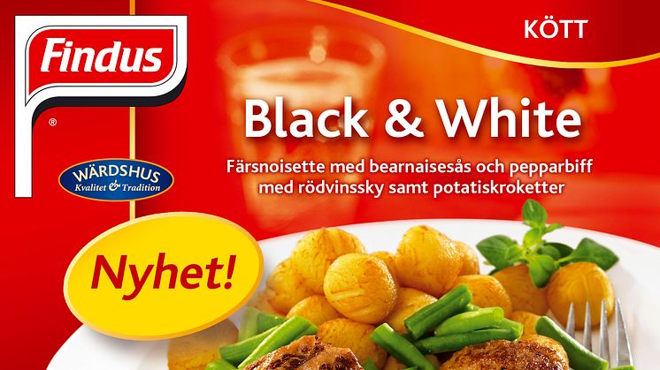 Black & White – ny smakfull enportionsmat från Findus Wärdshus