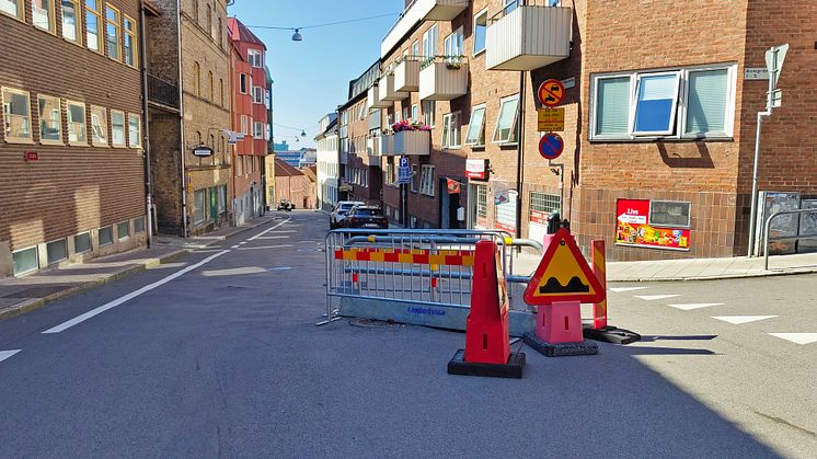 Nedre Långvinkelsgatan i höjd med Bomgränden.