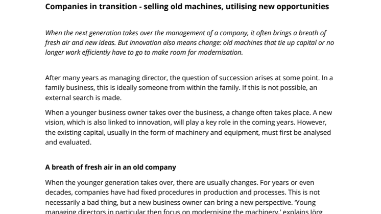 PR_170924_Companies in transition - selling old machines, utilising new opportunities.pdf