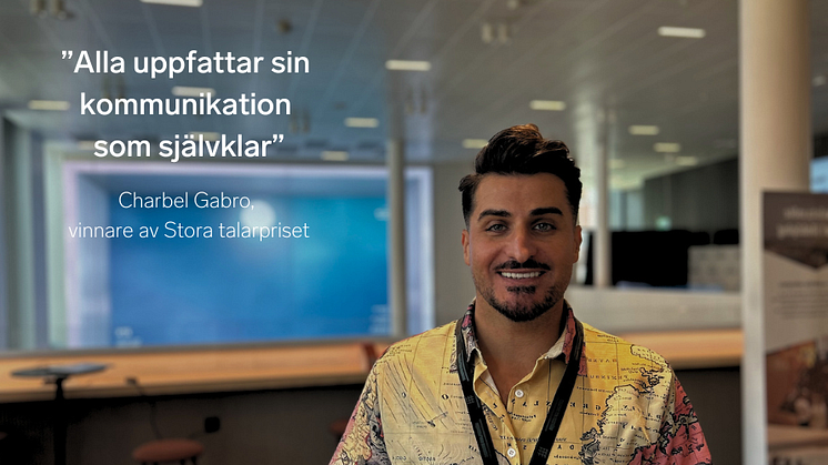 Charbel Gabro,  vinnare av Stora talarpriset, om interkulturell förståelse och kommunikation