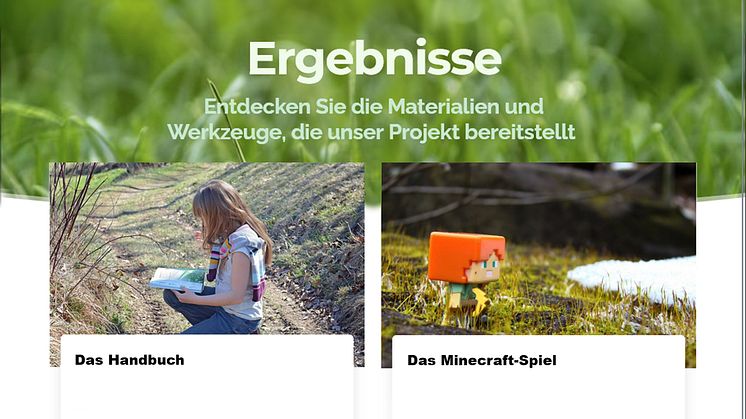 Auf der Homepage des Projekts sind unter anderem das entwickelte Handbuch und die Spiele zugänglich gemacht.